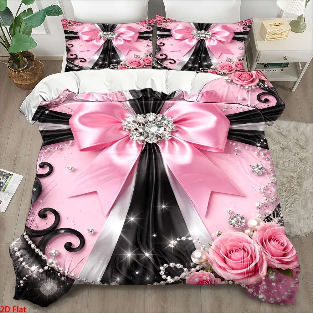 Duvet Cover Sets With Zipper - Conjunto de edredom com estampa de