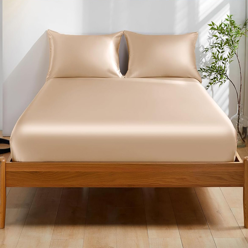 Lençol de Elástico 100% Seda M - Fitted Bed Sheets Deep Pocket avaliação e preço