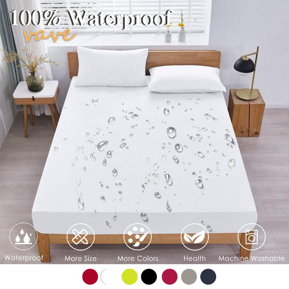 Impermeável cabido folha de ca - Waterproof Mattress Protector Breathable avaliação e preço