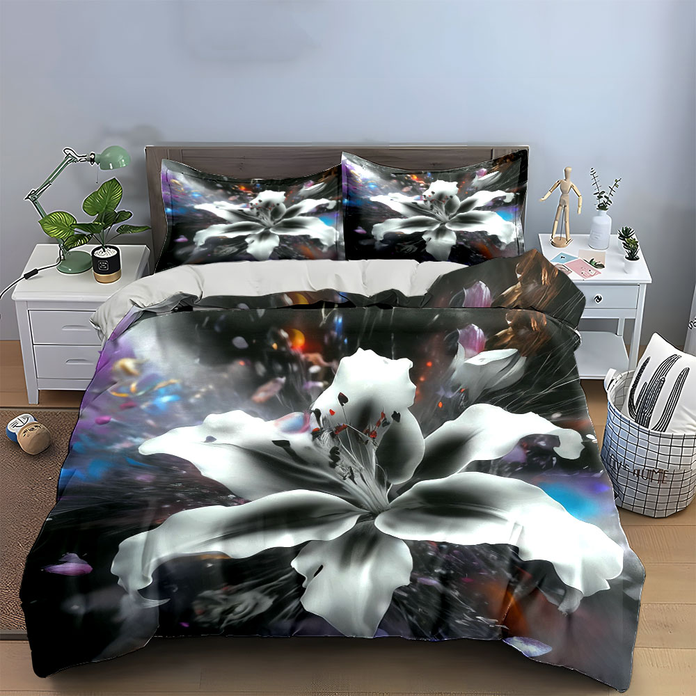 Conjunto de Cama Abstrato com  - Aesthetic Floral Duvet Cover avaliação e preço
