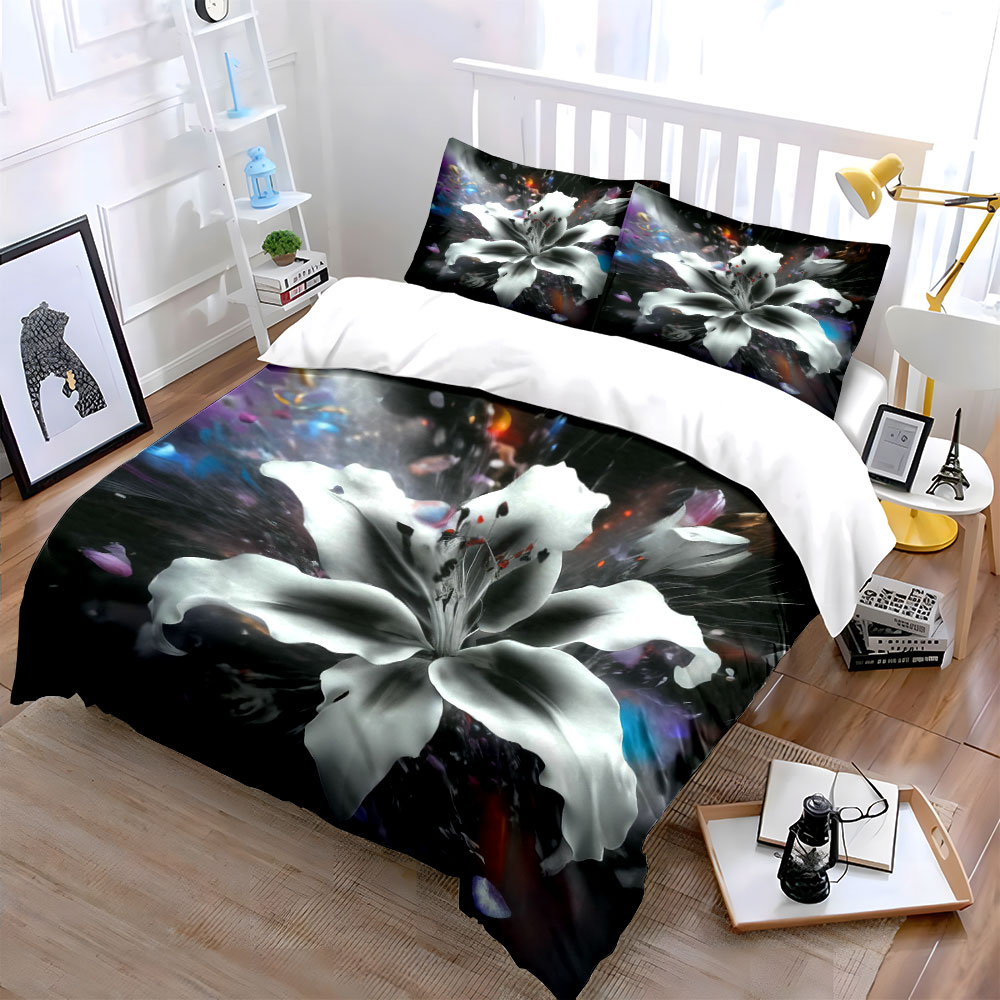 Conjunto de Cama Abstrato com  - Aesthetic Floral Duvet Cover avaliação e preço