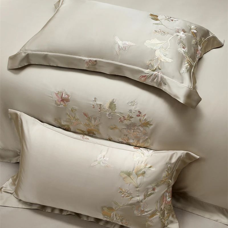 Alta precisão brocado lyocell  - Aesthetic Floral Duvet Cover avaliação e preço