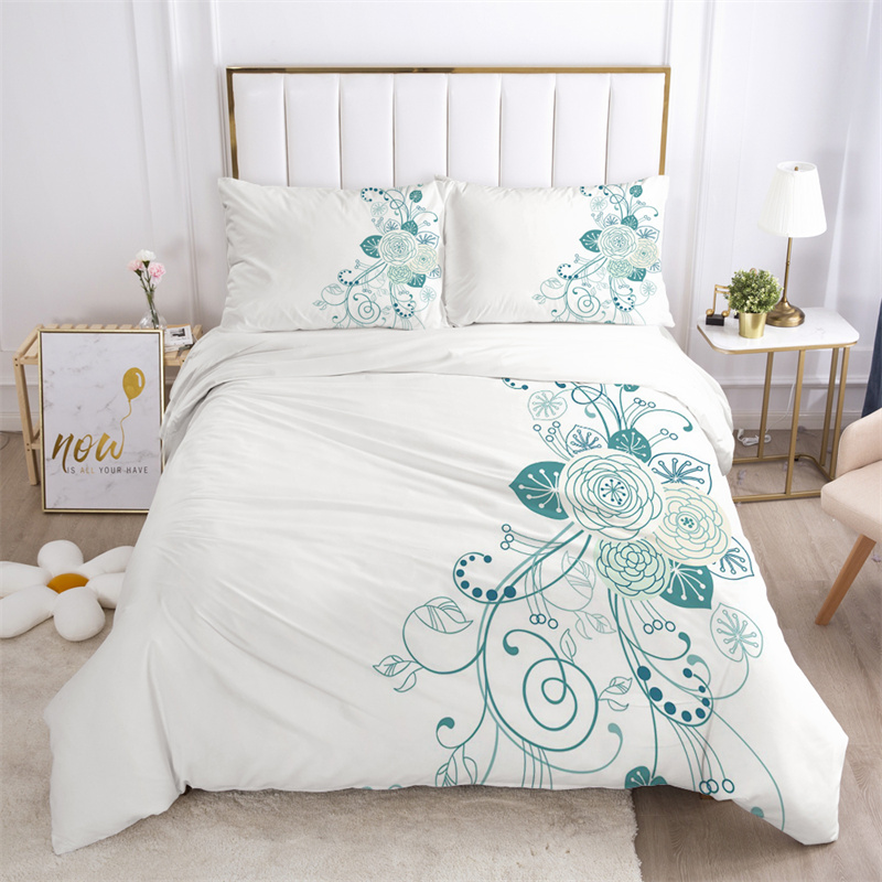 Folhas florais conjunto de cam - Aesthetic Floral Duvet Cover avaliação e preço