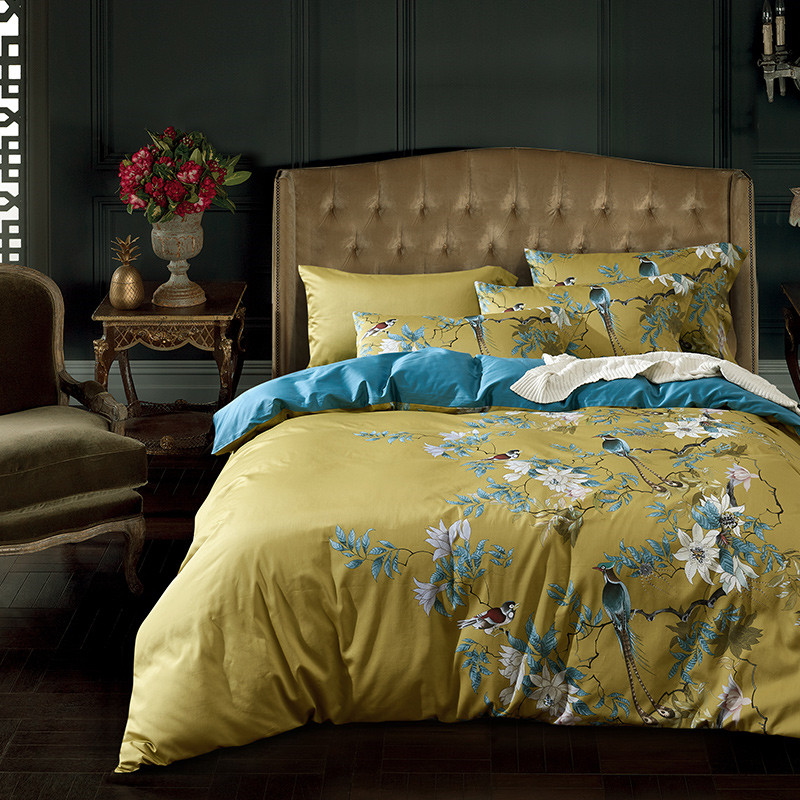 Luxo 600TC algodão egípcio cam - Aesthetic Floral Duvet Cover avaliação e preço